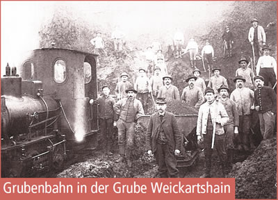 Grubenbahn in der Grube Weickartshain